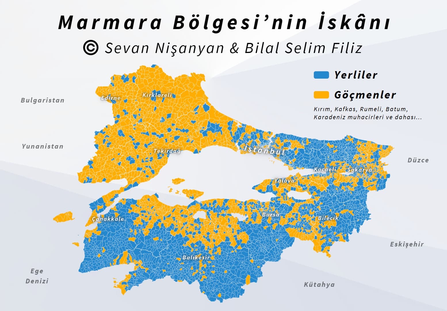 Yerliler ve Göçmenler - Marmara Bölgesi 