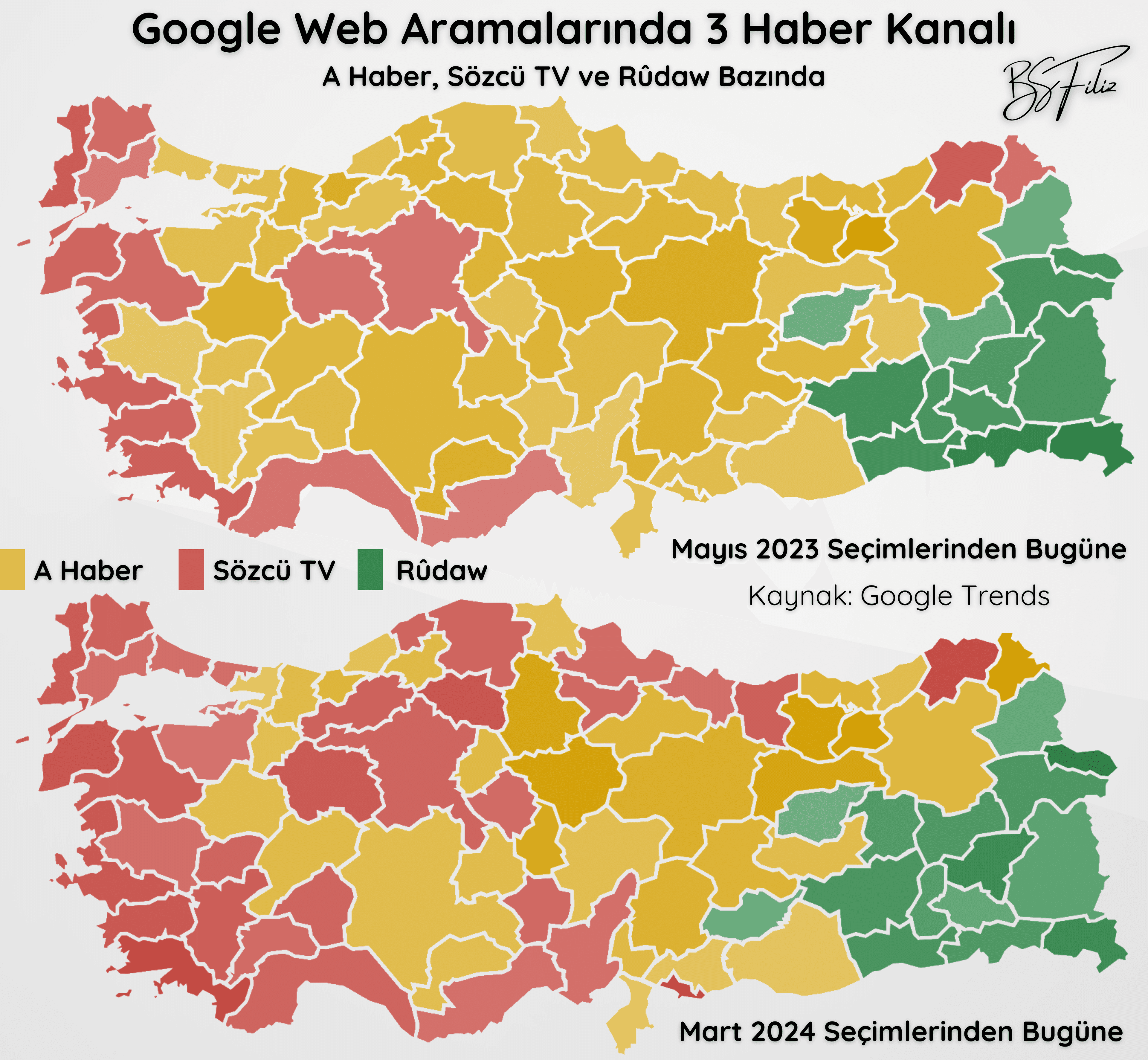 Google Web Aramalarında 3 Haber Kanalı