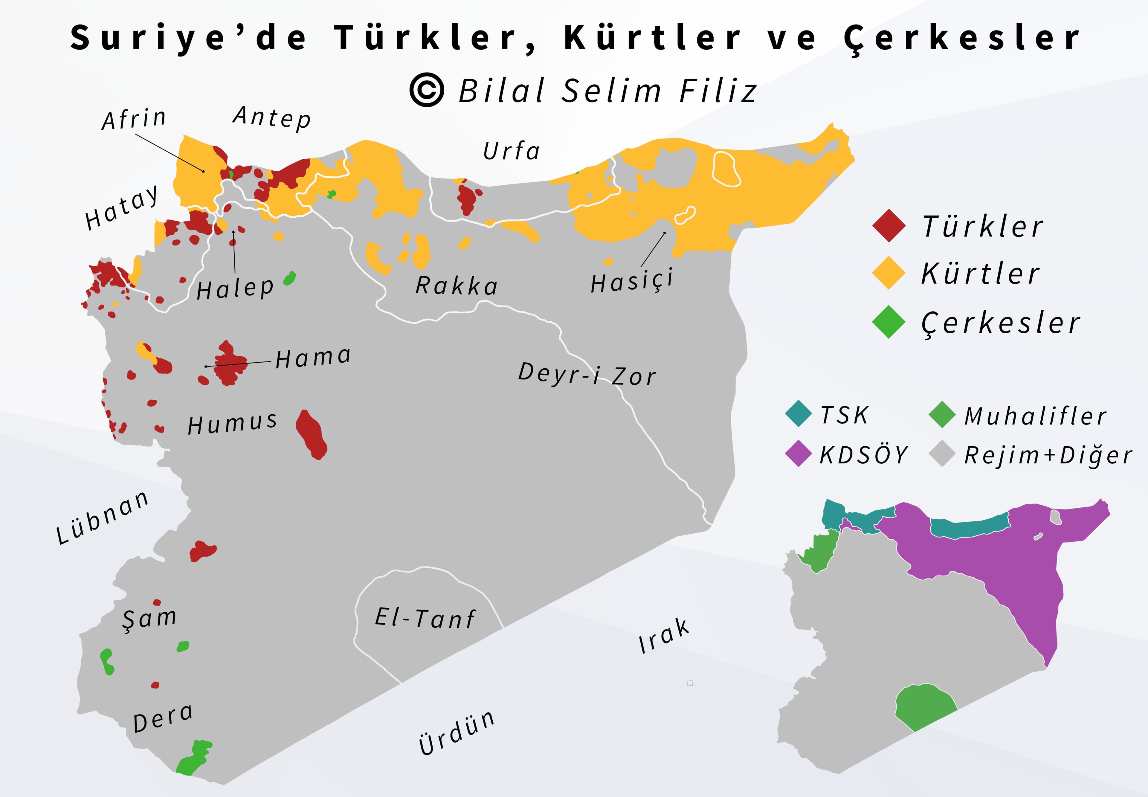 Suriye'de Türkler, Kürtler ve Çerkesler