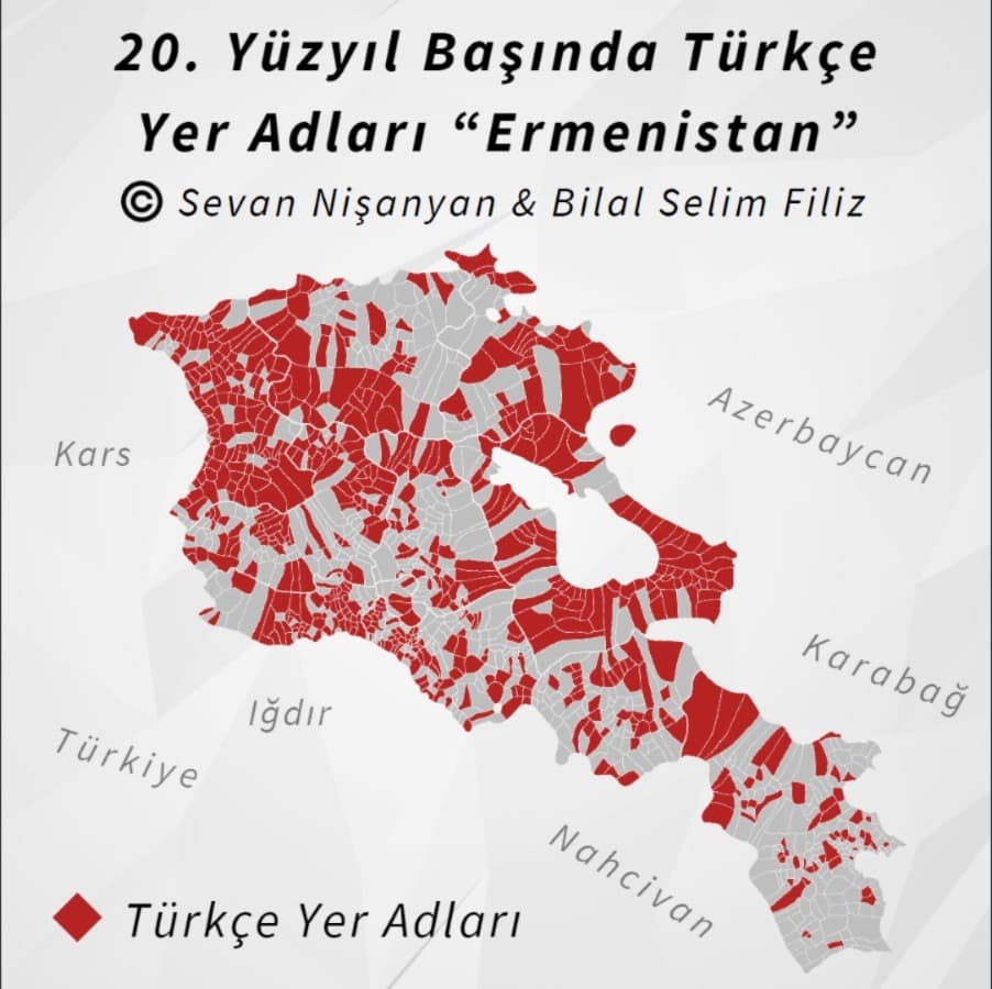 Ermenistan'da Türkçe Yer Adları - 1900