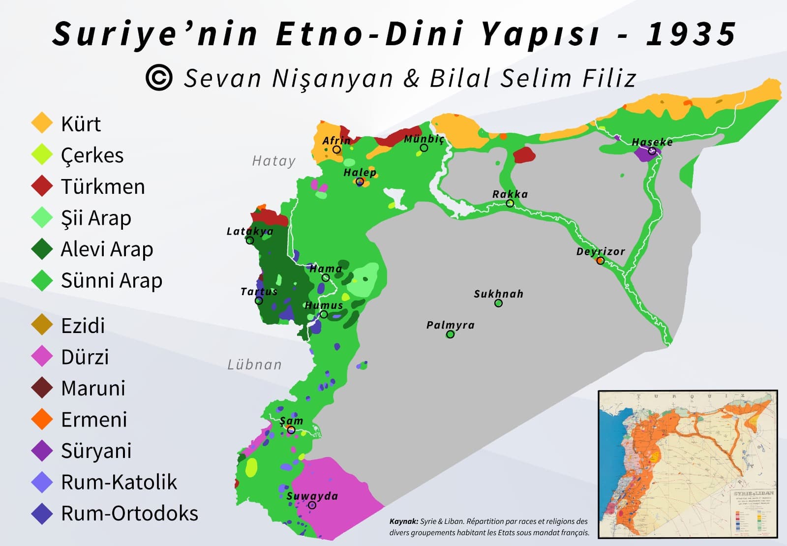 Suriye'nin Etno-Dini Yapısı - 1935