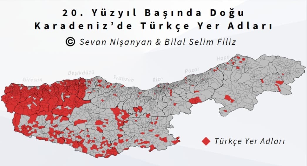 Doğu Karadeniz'de Türkçe Yer Adları