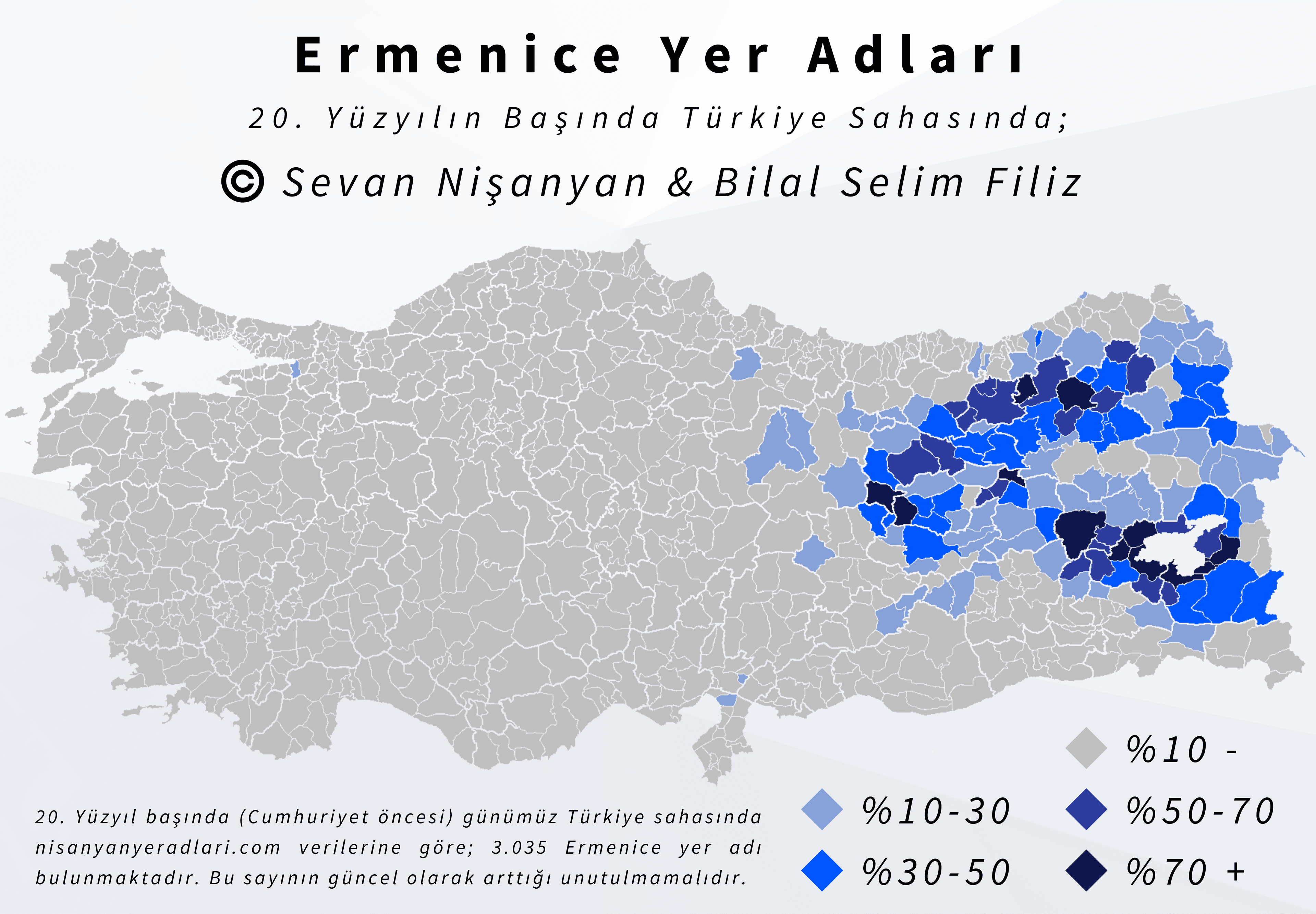 Ermenice Yer Adları - İlçeler Bazında